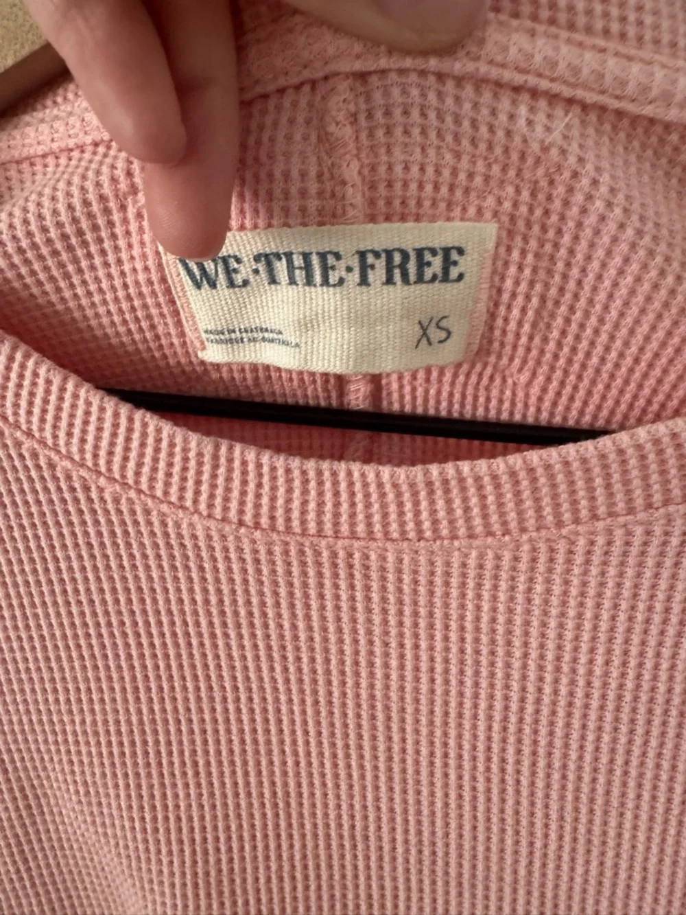 SALE! Free People Easy Does It Tee Waffle Knit Lettuce-Hem Tee XS